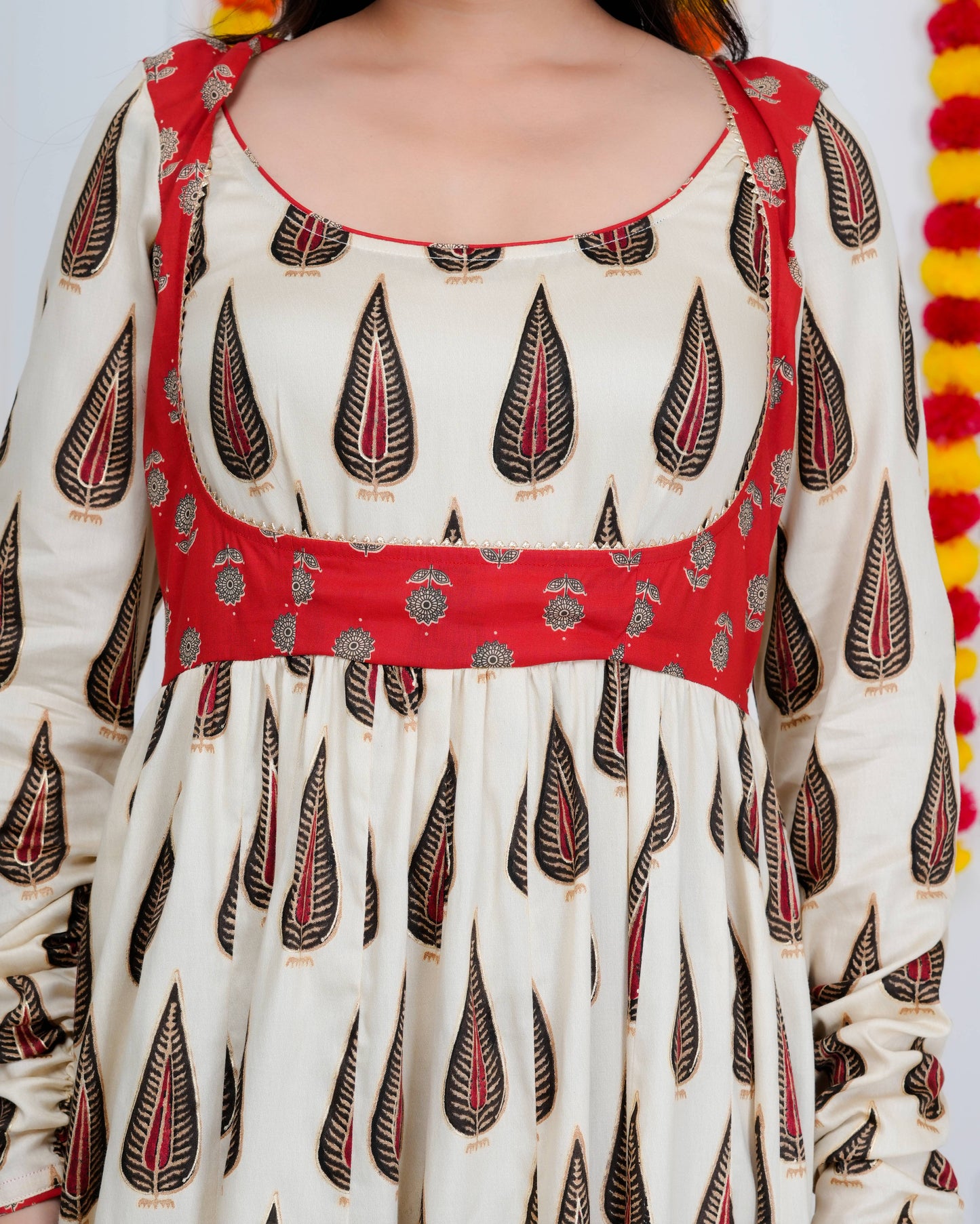 Crimson Paisley Anarkali Suit