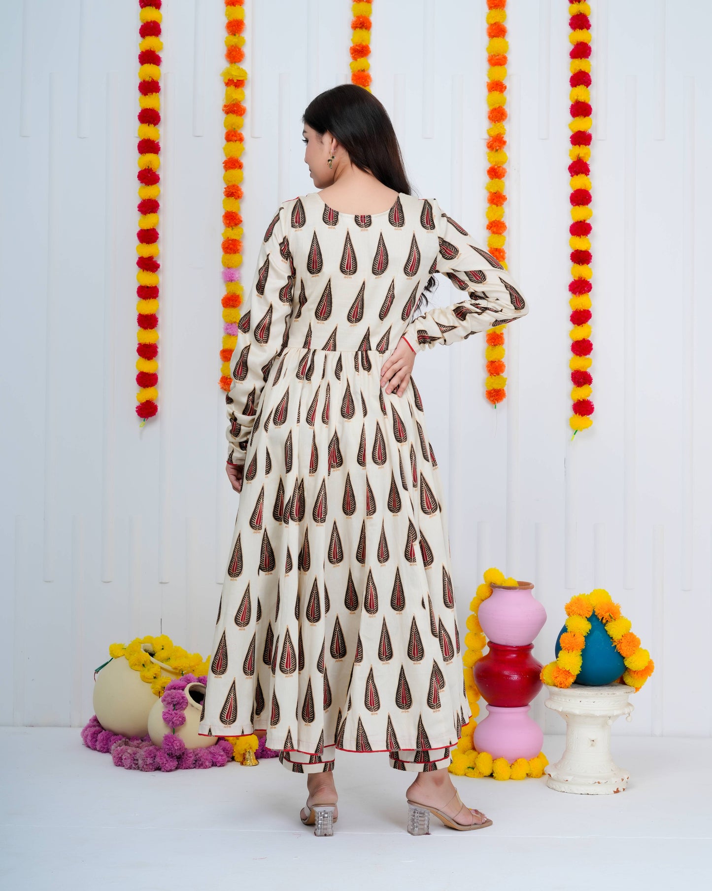 Crimson Paisley Anarkali Suit