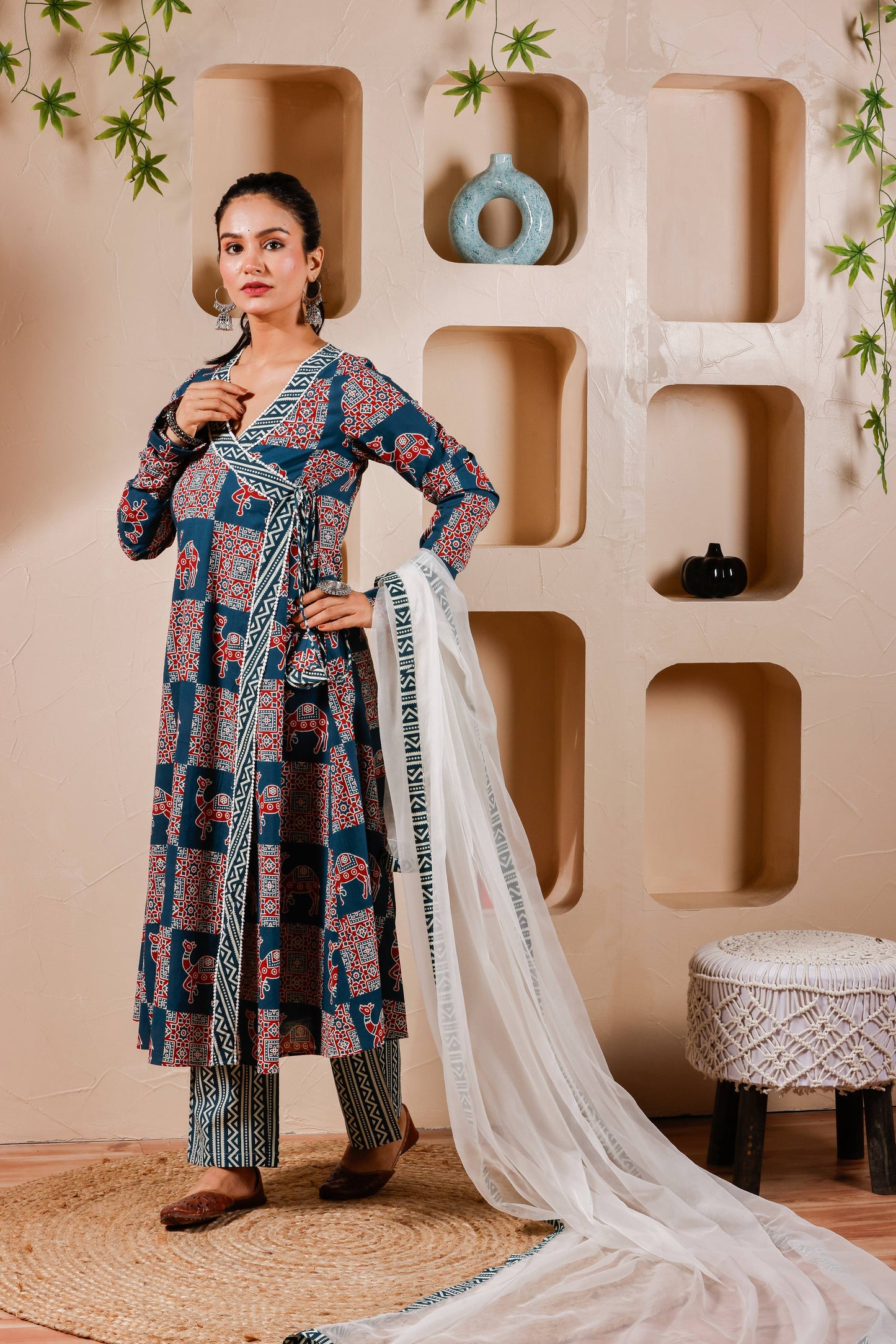 Cotton Camel Angarakha Suit