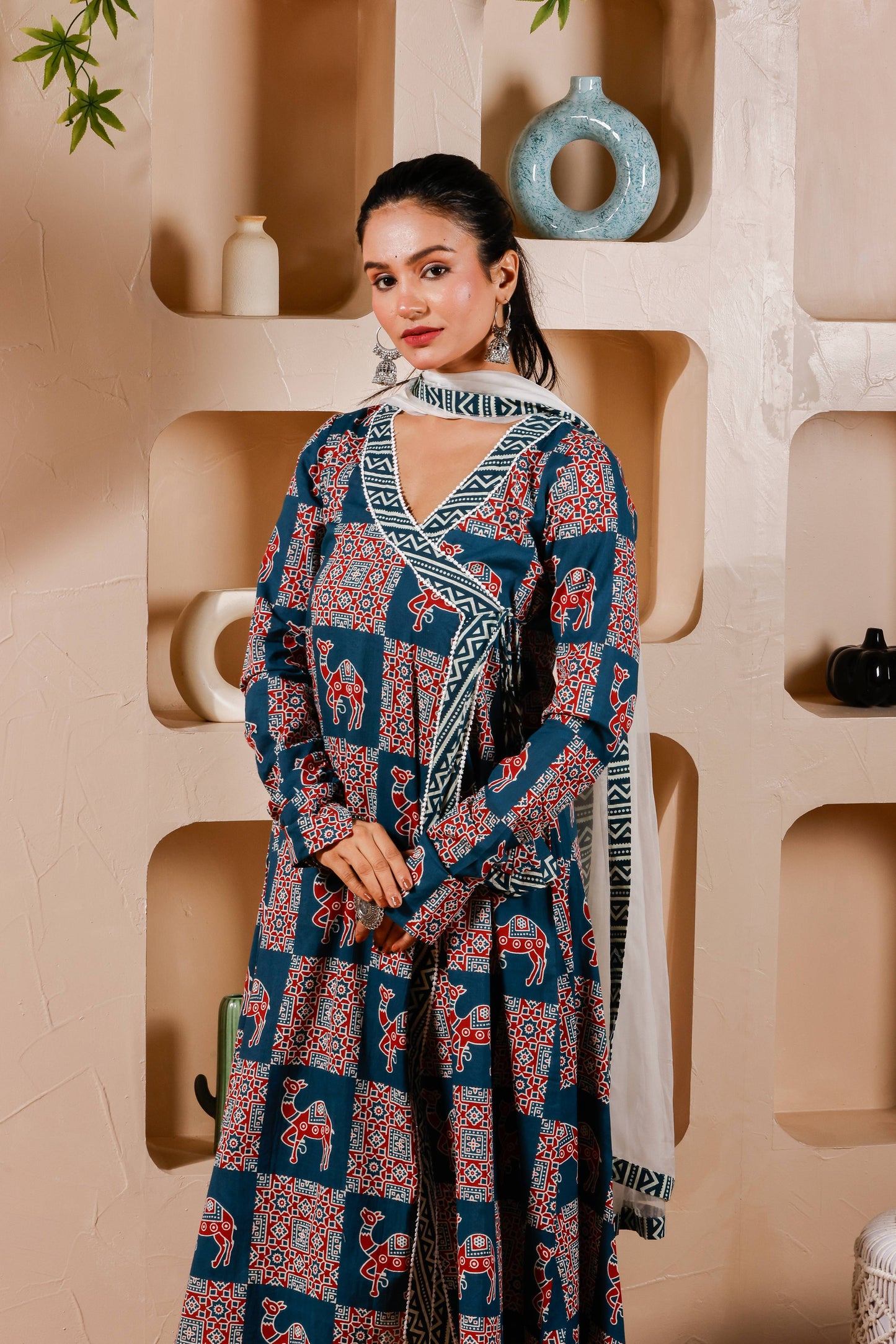 Cotton Camel Angarakha Suit